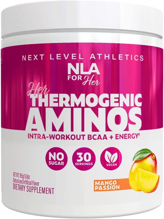 Her Thermogenic Amino Women's Pre Post " Intra Workout Booster (Mango Passion, 30 Servings) w BCAA Essential Amino Acids, Caffeine, " Electrolytes- Max Your Workouts w Sustained Energy-Vegan,Sugar Free