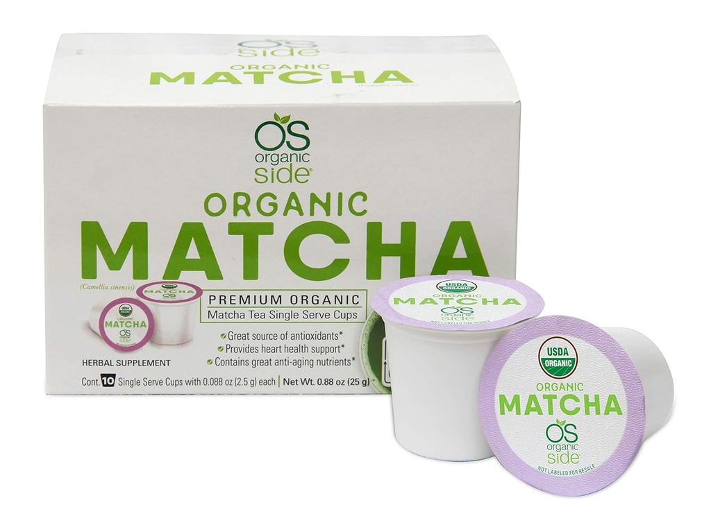 verde lado Detox Herbal Tea Single Serve Cups Matcha - Contiene nutrientes anti-envejecimiento y antioxidantes - Suplementos Herbal Body -Total 20 Copas (3-gram Serving/cup)