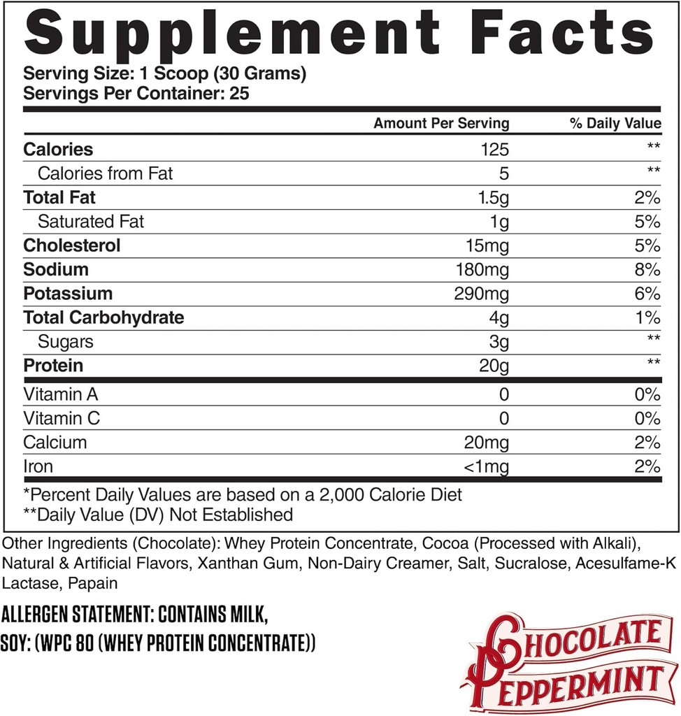 Suplementos de acero Whey-Pro tención 100% Pure Whey Protein Powder para Hombres y Mujeres TENIDO Chocolate Peppermint ANTE Muscle Gain &amp; Lean Muscle Recovery TEN Gluten Free TEN 1.65 lbs ANTE BCAA 5g Silencio No-GMO Silencio 25 Servimientos