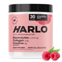 Harlo - Raspberry Salt Electrolyte Drink Mix with Bovine Collagen &amp; Creatine- Creatine Monohydrate Powder - Pre Workout Powder - Sugar Free Energy Drinks - Post Workout Recovery