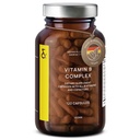 Complejo de vitamina B CLAV - 120 cápsulas - Todas las vitaminas 8 B con co-factores Myo-Inositol " Choline - Apoya Metabolismo energético - Vegan - Hecho en Alemania