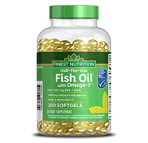 Walgreens (Formerly Finest Nutrition) Aceite de pescado medio tamaño 1200 mg Softgels 200.0ea