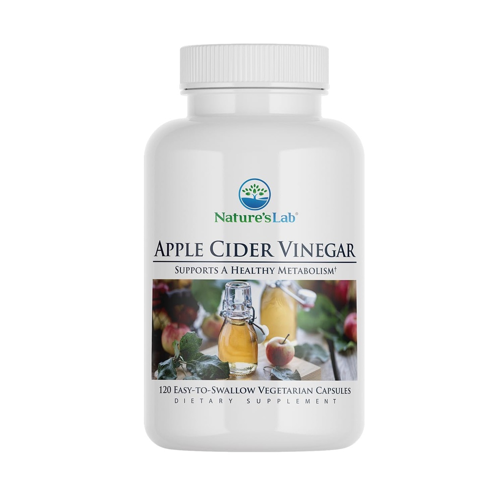 Laboratorio de la naturaleza Vinagre de la sidra de manzana 1200mg con cromo - 120 capsules (60 Day Supply)