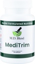 M.D. MediTrim - Experto en Energía de Suplemento Formulado, Satiety, & Physique Goals - Smooth System Balance - Green Coffee Bean, Green Tea, Apple Cider Vinegar, Hibiscus - 90 cápsulas