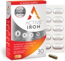 Suplemento activo de hierro 25 mg – clínicamente Procedido para aumentar los niveles de energía de hierro – suave, no estreñido, altamente absorbido – 30 cápsulas