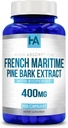 Francés Marítimo Pine Bark Extract Capsules ← Francés Pine Bark Extract Supplement with BioPerine for Enhanced Absoprtion Standardized to 95% Proanthocyanidins ← Vegan Non-GMO Soy Gratis (200 cápsulas)