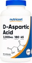 Nutricost D-Aspartic Acid (DAA) Capsules 3000mg Por Serving (180 cápsulas) - No GMO