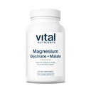 Vital Nutrients Magnesium Glycinate + Malate TEN 120mg Magnesium Suplemento Vegan para Mujeres y Hombres ← Muscle, Heart, Bone Support* ← Promociona la Relajación