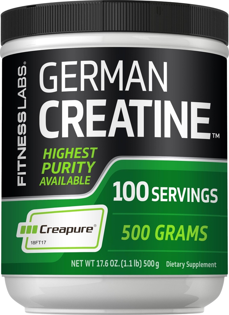 Laboratorios de gimnasia Alemán Cretina Monohydrate Powder TEN 500 Grams TENIDO Creapure Fitness Suplemento Vida para Hombres &amp; Mujeres ANTE Desarrollado TEN 100 Servimientos