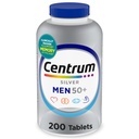 Centrum Silver Men's 50+ Multivitamínico con vitamina D3, B-Vitamins, Zinc for Memory and Cognition - 200 Tablets