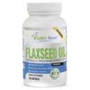 Orgánica Flaxseed Oil Softgels - 1000mg Premium, Virgin Cold Presionado por Flax Seeds - Hair Skin & Nails Soporte - Omega 3-6-9 Suplemento - 100 Cuenta - Más de 3 meses de suministro!