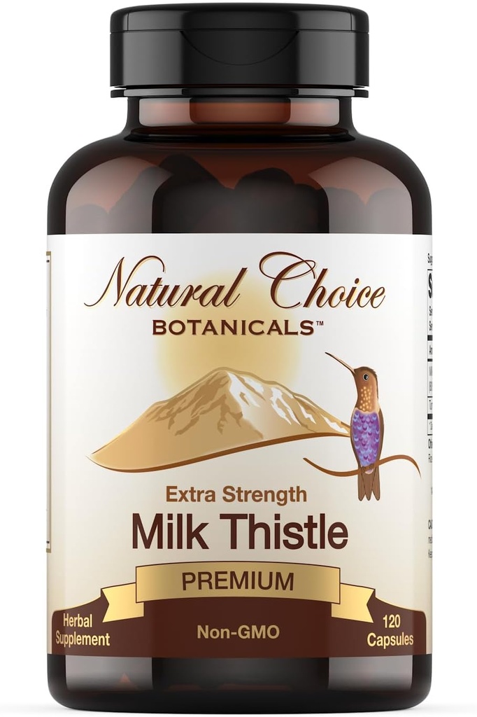Extracto de esteto de leche (80% Flavonoides Silymarin) Más Turmérica - 120 cápsulas