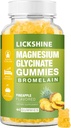 1 Pack Magnesium Glycinate Gummies 1000mg, Calcio, Potasio, Bromelaina, Vitamina D, B6, CoQ10 Suplemento para la Relajación, Mood Calma, Rescate al Estrés y Dormir para Adultos &amp; Niños, 60 Condes