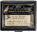 Caja de Píldora Vintage de Plata Caja de Píldora de Metal de 7 Días con Espejo y 8 Compartimientos Organizador lindo de Píldora de Viajes para Purse (Vintage Label)
