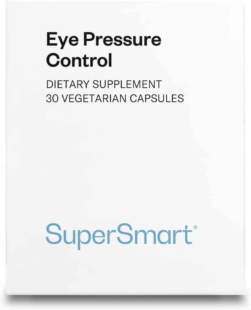 SuperSmart - Control de Presión Ocular (Ingredientes patentados) - con Mirtoselect Bilberry Extract & Pycnogenol Pine Bark Extract - Ojos Suplemento Silencio No GMO & Gluten Gratis - 30 cápsulas vegetarianas