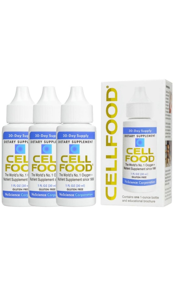 Oxígeno Celeste - 1 fl oz, 3 Pack - Suplemento de oxígeno líquido para el drenaje linfático, enfermedad de Altitud, Jet Lag, fatiga, dolores de cabeza, resacas &amp; energía - Gluten Gratis, Cert. Kosher