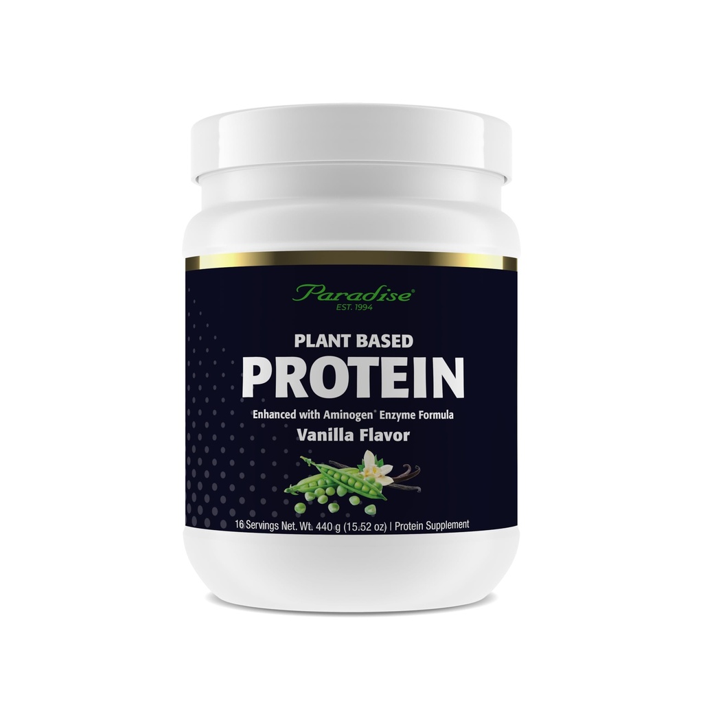 Herbs paradisiaco Certificado Polvo de proteína orgánica, Vainilla Flavor, Vegan, Gluten Gratis, No GMO, Keto, Paleo, 15 Servimientos, 15.87 oz