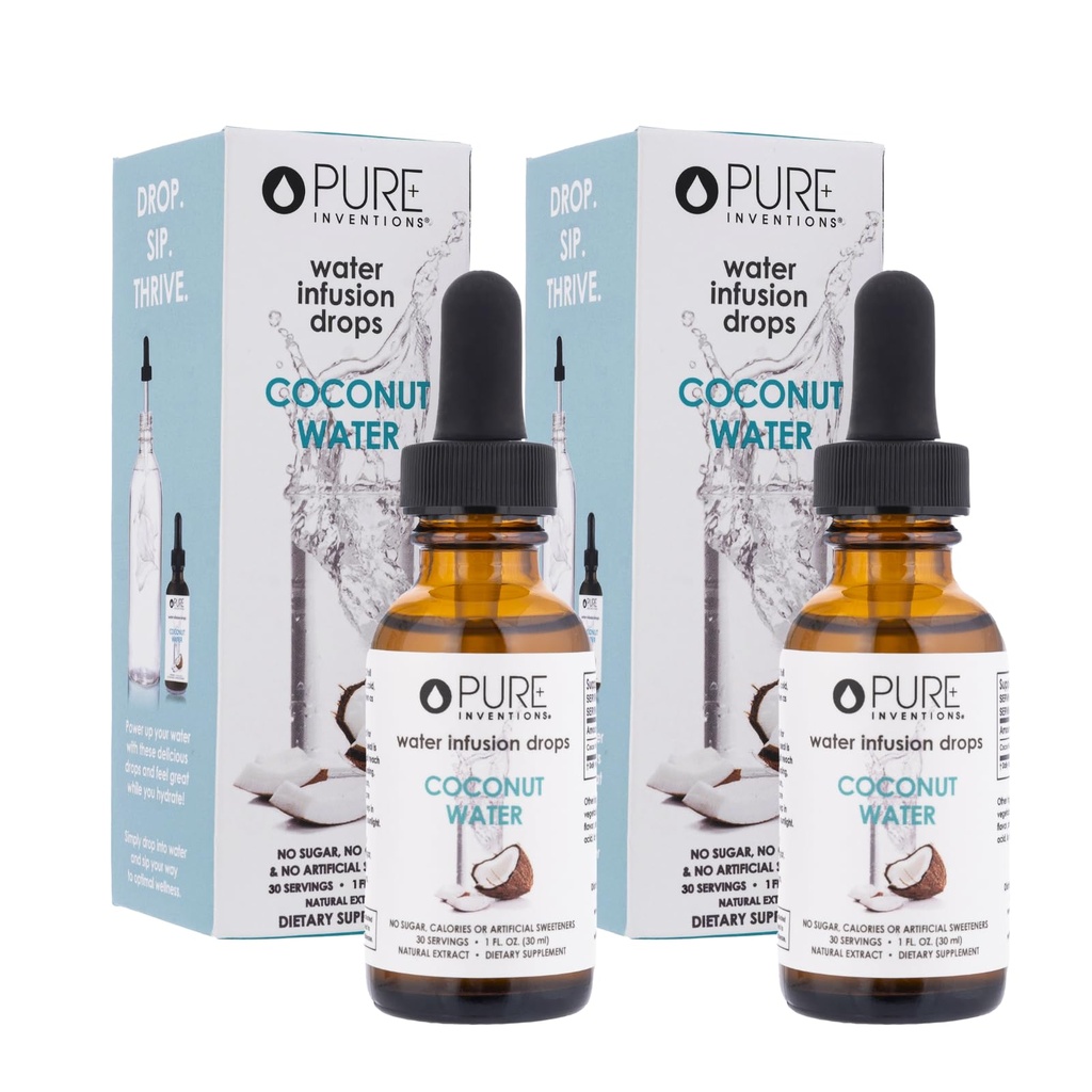 Invenciones puras - Cacahuetes de infusión de agua - Bebida &amp; Water Enhancer - Con electrolitos - No Azúcares, Calorias o Sweeteners artificiales - 30 Serviciones - 1oz - Pack de 2