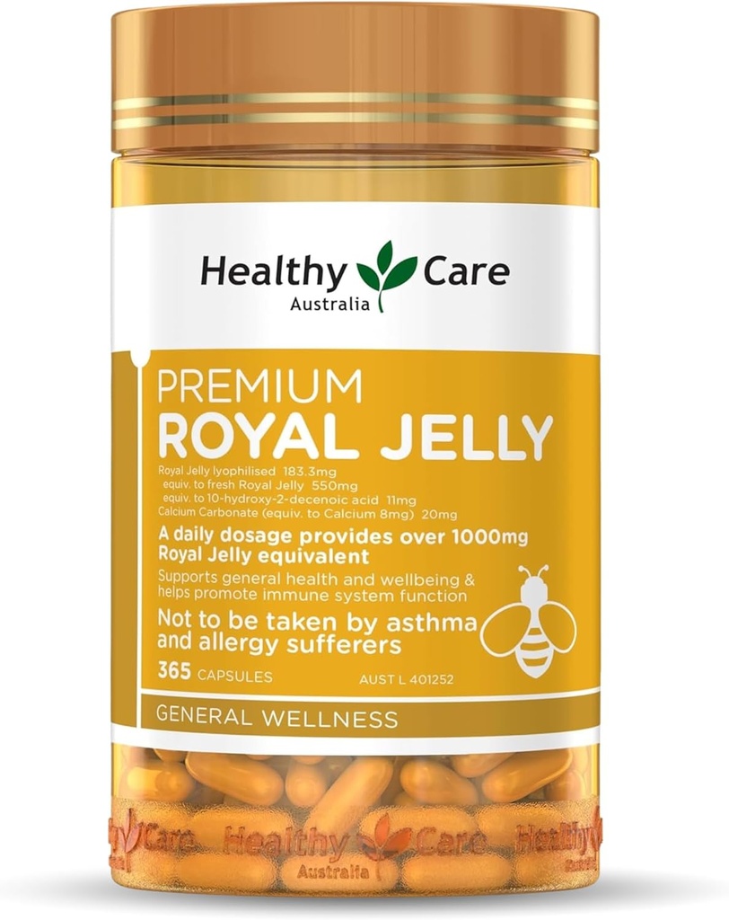 Saludos Royal Jelly 1000 365 Capsules Suplementos Hecho en Australia