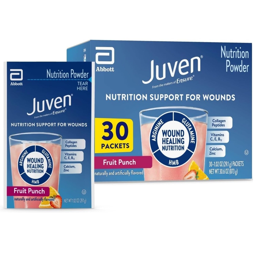 Medline Juven Powder Suplemento nutricional (Fruit Punch, Packaging : 30EachCarton)