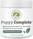 Wholistic Pet Organics Puppy Complete - Dog Multivitamin Powder - 8 Oz - Daily Dog Vitamins &amp; Suplementos para Homemade Food - Immune System, Skin, Coat &amp; Global Health - Small and Large Breed Puppies
