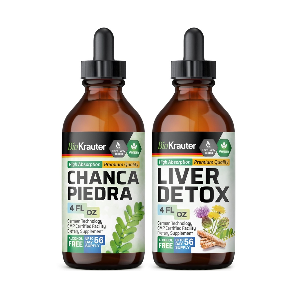 BIO KRAUTER Chanca Piedra Tintura 4 Fl. Oz. " Liver Detox Tincture 4 Fl. Oz.