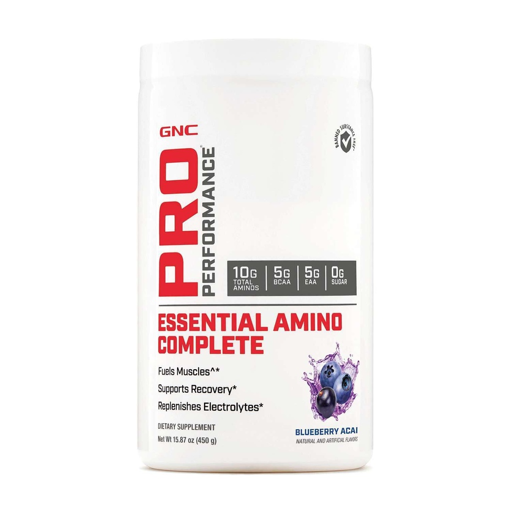 GNC Pro Performance Essential Amino Complete, Blueberry Acai, 30 Servings