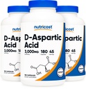 Nutricost D-Aspartic Acid Capsules (180 Caps) (3 Bottles)