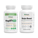 Rompecabezas de la salud Magnesio Bundle ← MagSRT (B-Free), 240 Tabletas y Brain Boost, 90 cápsulas