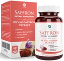 1 Body Saffron Extract Supplement, 88.5 mg Safranal, Antioxidante y Mood Support, Vegetarian Capsules