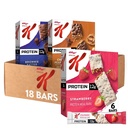 Bar de proteína especial K Bar Protein Meal Bar, Reemplazo de Comida, Snacks de Proteína Bulk, Variety Pack (3 Cajas, 18 Cuenta)