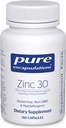 Encapsulaciones puras Zinc 30 mg - Suplemento de Apoyo al Sistema Inmunitario, Crecimiento y Desarrollo, y Curación de Heridos* - con Zinc Picolinate 30 mg - 180 cápsulas