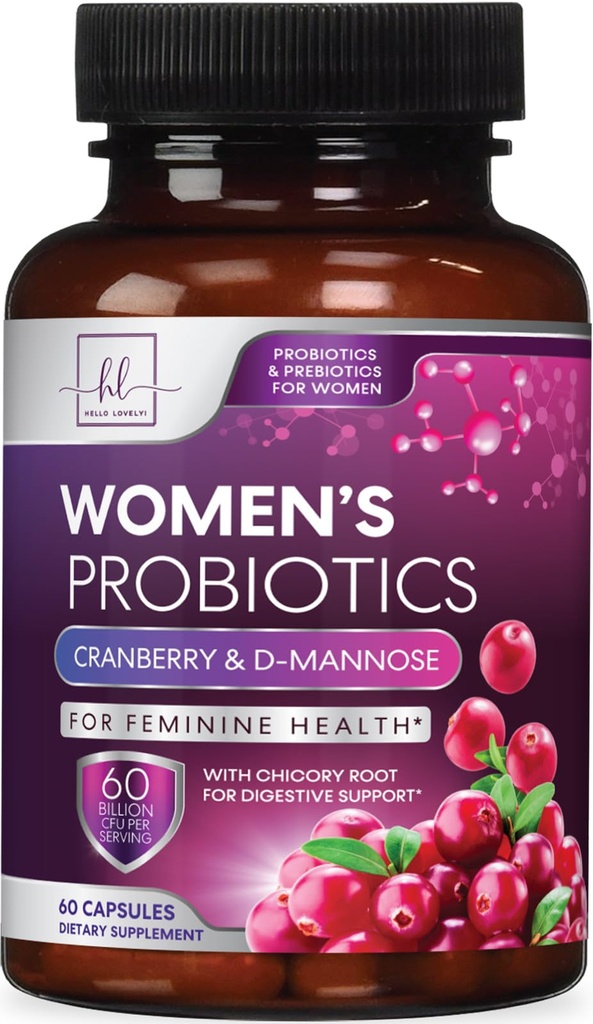 Probiotics for Women - Prebiotic and Probiotic Blend 60 Billion CFU Per Serving - 16 Strain Women's Probiotic for pH Balance & Vaginal Support - Digestive & Immune Support, Bottled USA - 60 Capsules
