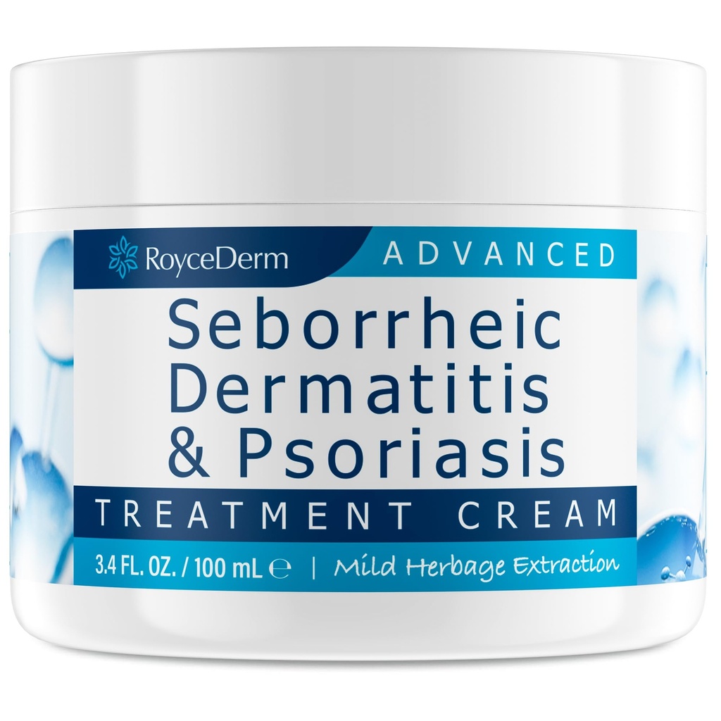 Roycederm Seborrheic Dermatitis Cream, Scalp Treatment for Psoriasis, Dry Scalp, Dandruff, Anti-Itch Cream for Soothing Relief