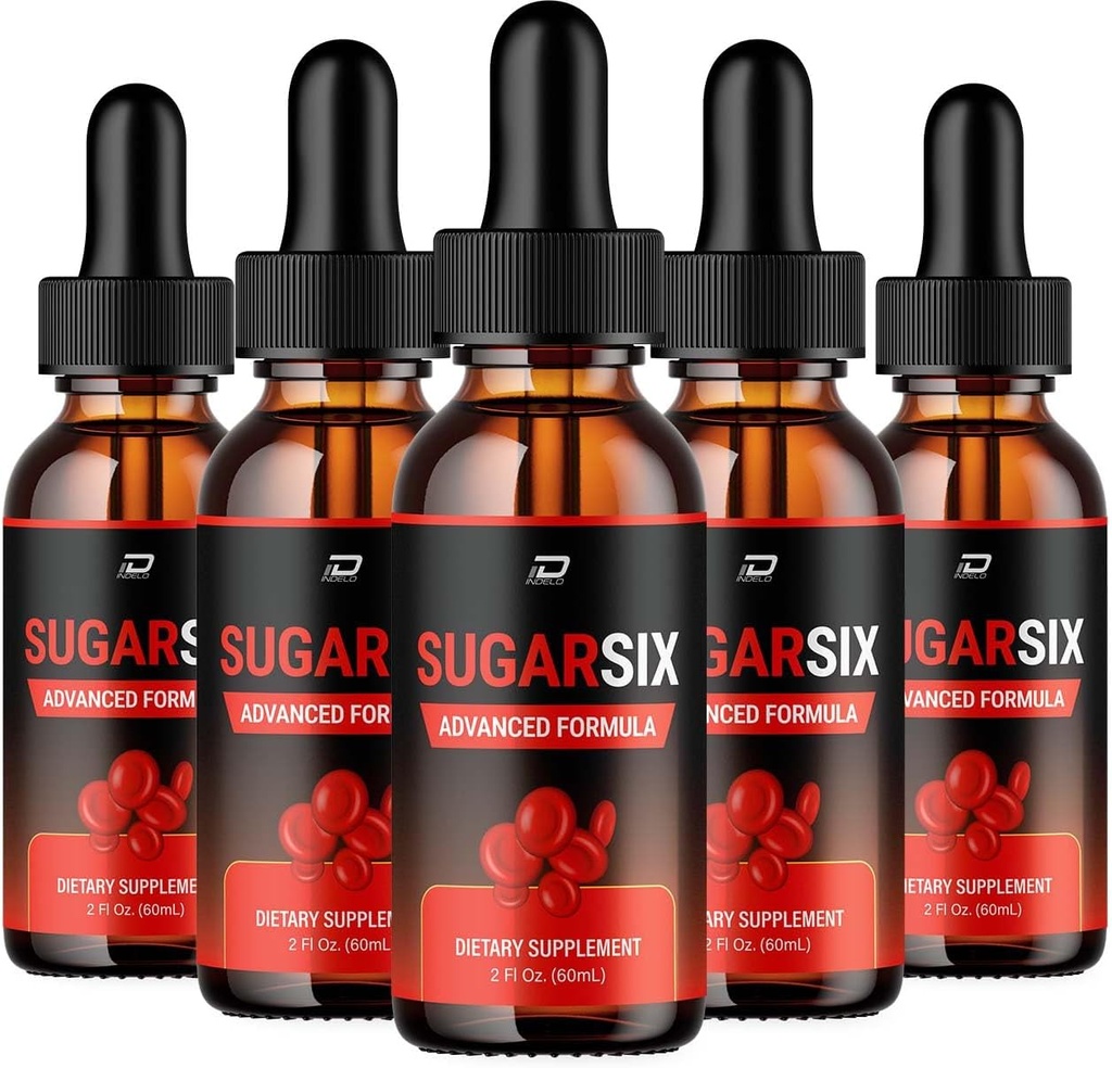 Sugar Six Drops Fórmula saludable - Dietary Supplement Drops - Extra Strength SugarSix Liquid Drops, Sugar Six Drops Reviews (5 Pack – 5 Month Supply)