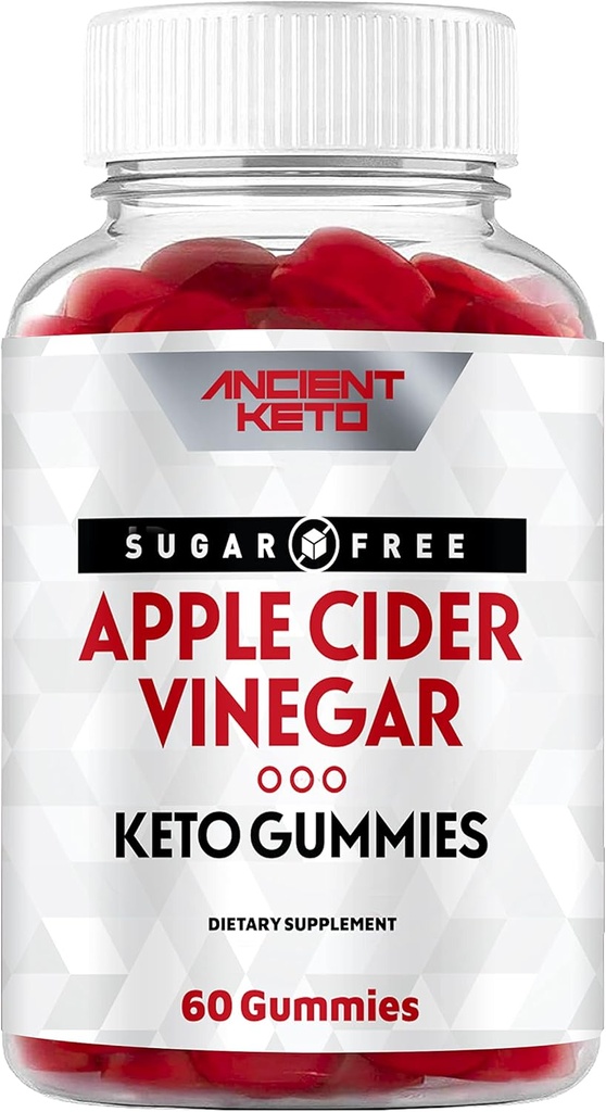 Antiguas gomas de ACV sin azúcar Keto con la madre - Limpiar &amp; Detox, soporta peso saludable, salud inmune y salud de Gut - Vegan, sin azúcar