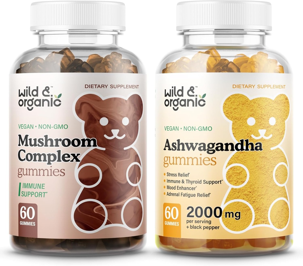 Wild &amp; Organic Mushroom Gummies " Ashwagandha Gummies