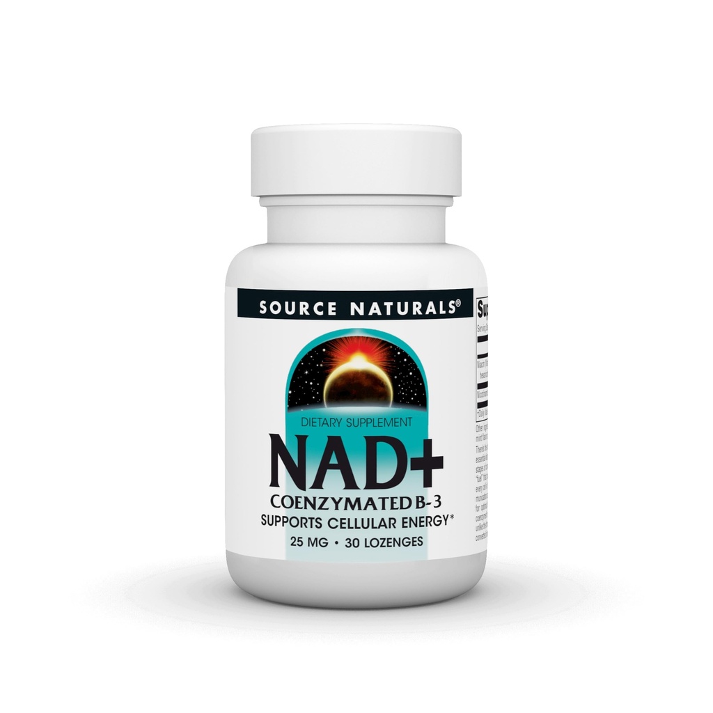 Source Naturals NAD+, Coenzymated B-3, Supports Cellular Energy*, 25 mg - 30 Lozenges