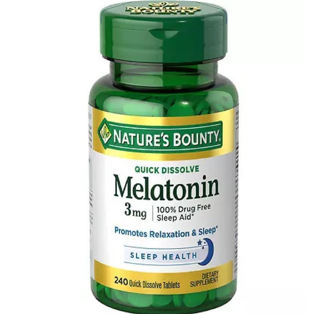 Bounty Melatonin 3 mg Tabletas 120 Tabletas (Pack of 2)