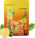 PowderVitamin Electrolytes Powder Plus (100 Servings) Black Tea Lemonade Electrolyte Powder Zero Calorie Keto,0 Azúcar, Sin Maltodextrin,1000mg Potasio, 120 mg de calcio, 120 mg de magnesio, Hidratación Polvo