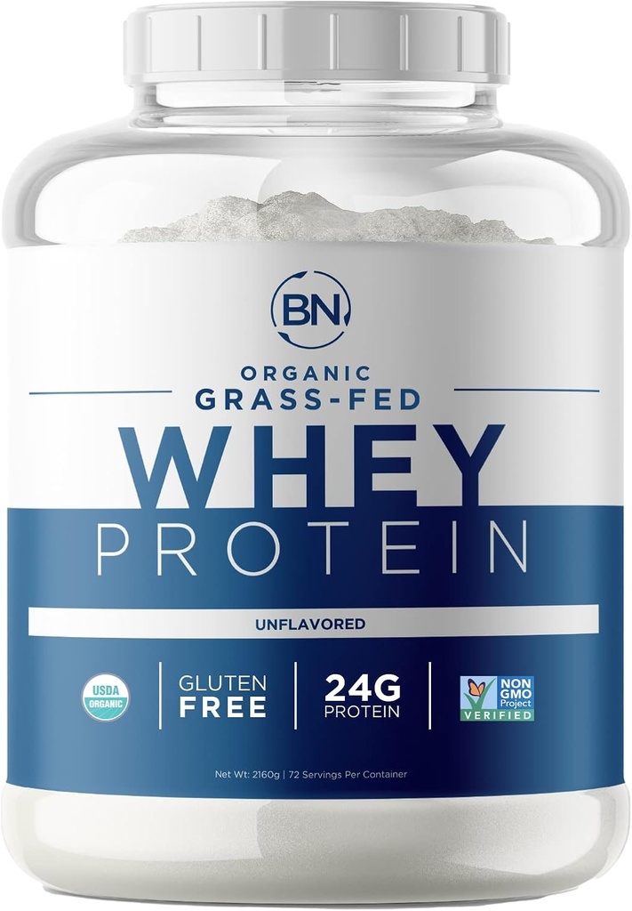 Polvo de proteína orgánico de grano - USDA Organic – 24g High Protein - 5 lb/72 Servings - Cold Processed - Non-GMO - RBGH-Free - Wisconsin USA