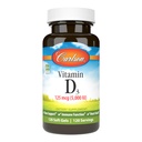 Carlson - Vitamina D3 5000 UI (125 mcg), Bone Health, Muscle Health, Cholecalciferol, Vitamina D Suplementos, Vitamina D3 Soft Gels, 120 Softgels
