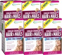Nutrición aplicada más fuerte cabello &amp; uñas - 60 líquidos blandos geles, paquete de 6 - Biotina, Silica & Collagen - 180 piezas