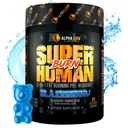ALPHA LION Superhuman Burn – 2 en 1 Metabolismo Booster Pre Workout y Thermogenic Fat Burner para Hombre – Appetite Suppressant and Weight Loss Suplemento (21 Servings, Blue Gummy Bear Flavor)