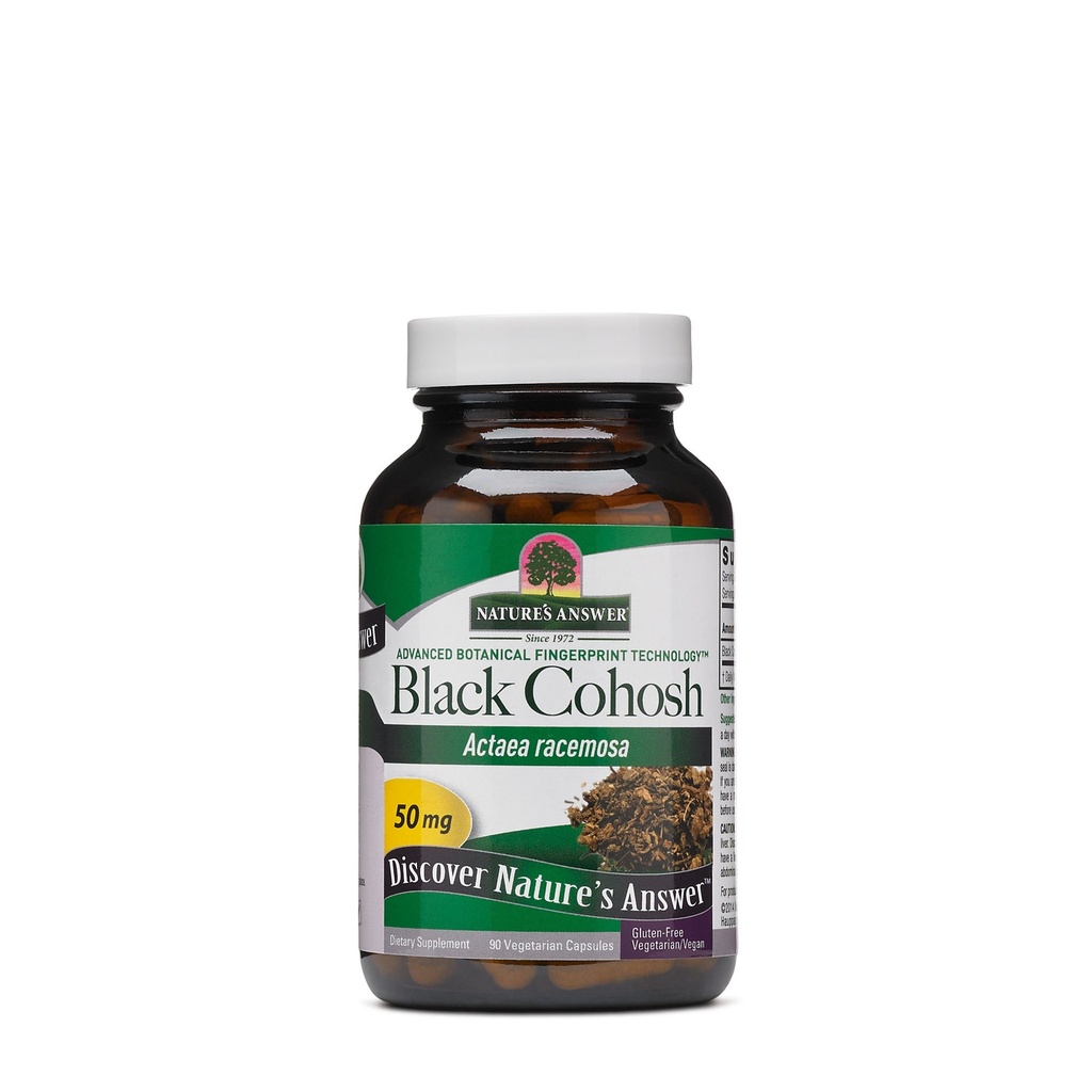 Natures Answer Black Cohosh Root Powder 50mg 90 Vegetarian Capsules  Menopausal Support ← Hot Flash Relief ← Promoción de la fertilidad