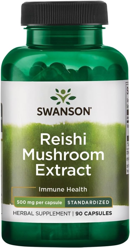 Swanson Reishi Mushroom Extracto 500 Milligrams 90 cápsulas