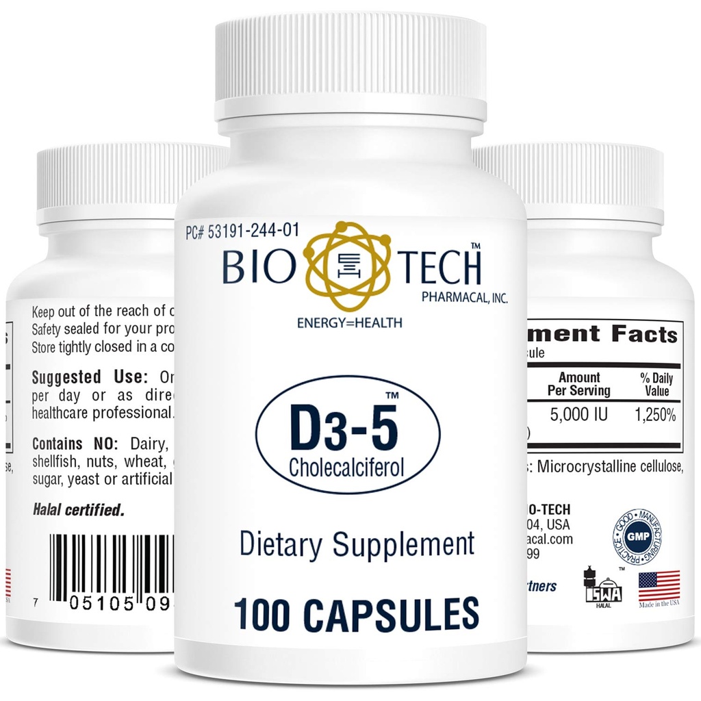 Bio Tech Vitamina D Capsule 53191024401 1 Botella, 100 por Botella