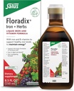 Floradix por Salus Iron & Herbs - Suplemento de hierbas líquidos para el apoyo energético* - Suplemento de hierro con complejo de vitamina C & B Vitaminas - para hombres & mujeres - 8,5 Fl Oz