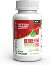 Ciencia de la Naturaleza HCL bereberina con Phytosome Green Tea for Weight Management, 100% Pure Clinical Grade HCL for Better Absorption - Helps Metabolism, Keeps Full for Longer - 60 Caps