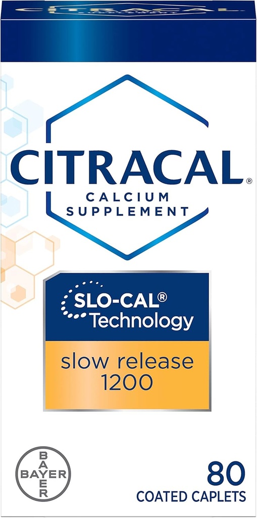 Calcio citracal + D Slw Tamaño 80ct Calcio cítrico + D 80 Cuenta (Pack of 4)